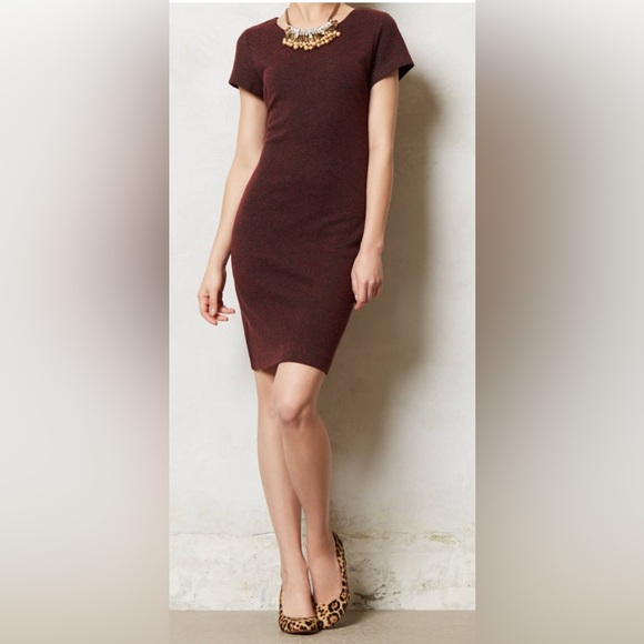 Anthropologie Ganni Sheath Knit Marled Emmeline Dress - Picture 1 of 7